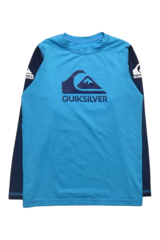 A Blue Rash Guards from Quiksilver in size 7Y for boy. (Front View)