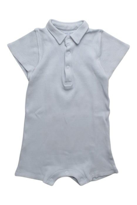 A Blue Short Sleeve Rompers from Le Petit Society in size 18-24M for boy. (Front View)