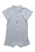 A Blue Short Sleeve Rompers from Le Petit Society in size 18-24M for boy. (Front View)