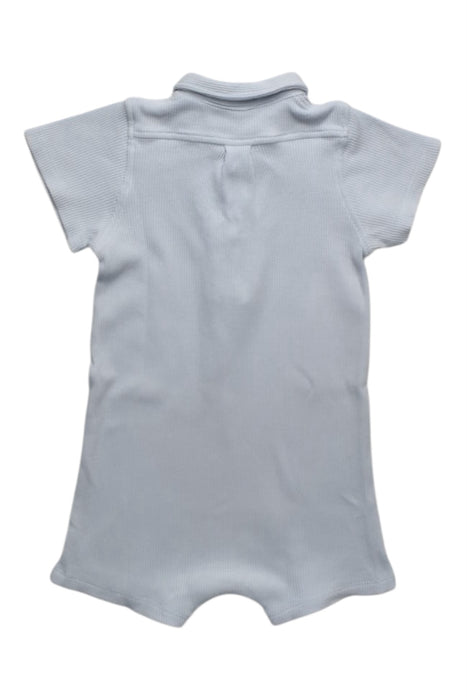 A Blue Short Sleeve Rompers from Le Petit Society in size 18-24M for boy. (Back View)