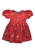 A Red Short Sleeve Dresses from Maison Q in size 6-12M for girl. (Front View)