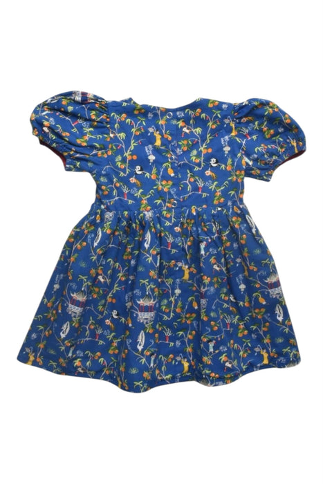 A Red Short Sleeve Dresses from Maison Q in size 6-12M for girl. (Back View)