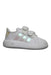 A White Sneakers from Adidas in size 12-18M for girl. (Front View)