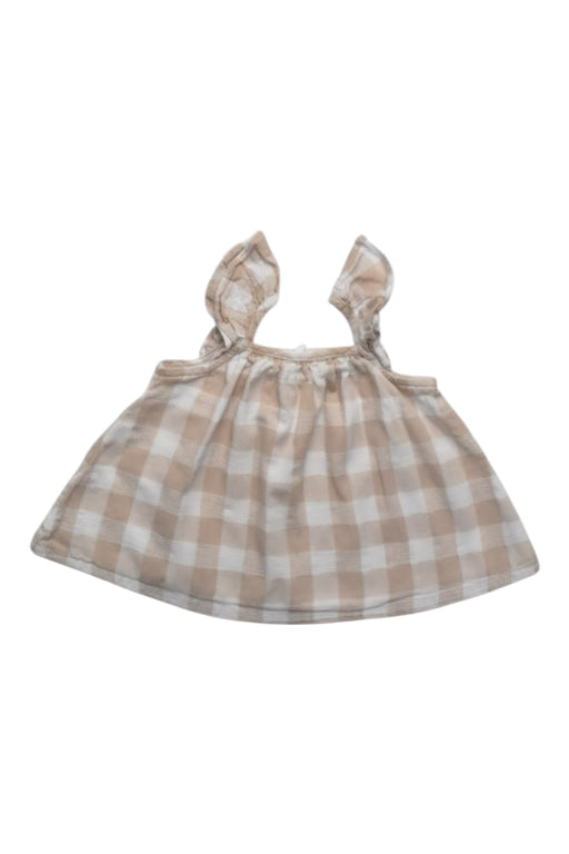 A Beige Sleeveless Tops from Seed in size 3-6M for girl. (Front View)