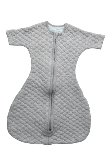 A Grey Sleepsacs from Aden & Anais in size 3-6M for girl. (Front View)