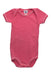 A Pink Short Sleeve Bodysuits from Petit Bateau in size 3-6M for girl. (Front View)