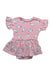 A Pink Short Sleeve Rompers from Mothercare in size 0-3M for girl. (Front View)
