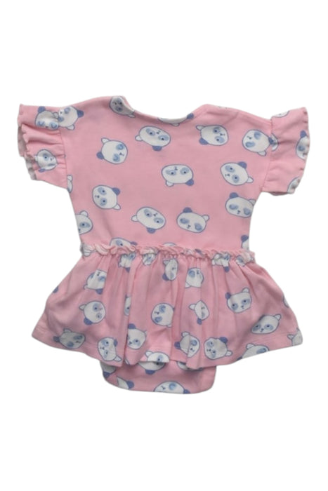 A Pink Short Sleeve Rompers from Mothercare in size 0-3M for girl. (Back View)
