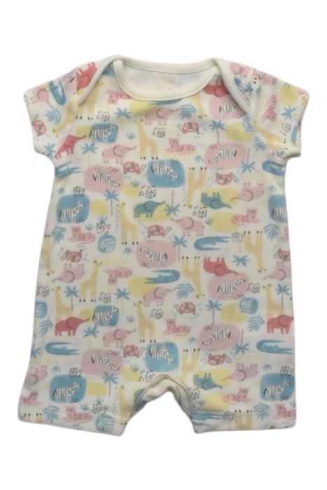 A Multicolour Short Sleeve Rompers from Mothercare in size 0-3M for girl. (Front View)