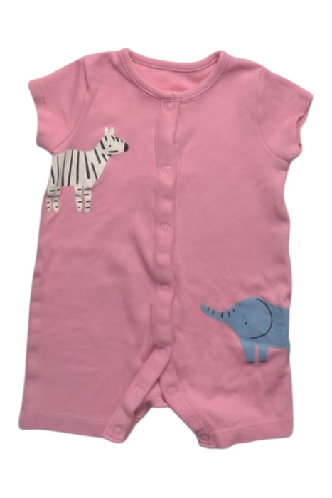 A Pink Short Sleeve Rompers from Mothercare in size 0-3M for girl. (Front View)
