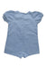 A Blue Short Sleeve Rompers from Seed in size 3-6M for girl. (Back View)