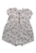 A White Short Sleeve Rompers from Seed in size 3-6M for girl. (Front View)