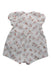 A White Short Sleeve Rompers from Seed in size 3-6M for girl. (Back View)
