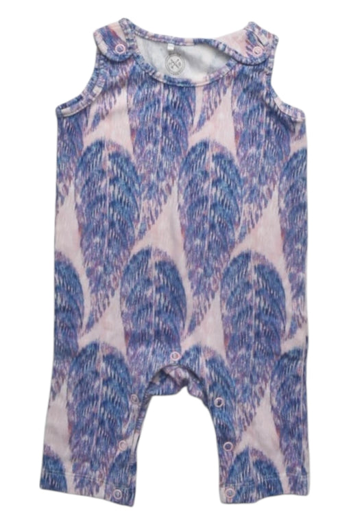 A Blue Sleeveless Rompers from Hunter + Boo in size 0-3M for girl. (Front View)