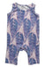 A Blue Sleeveless Rompers from Hunter + Boo in size 0-3M for girl. (Front View)
