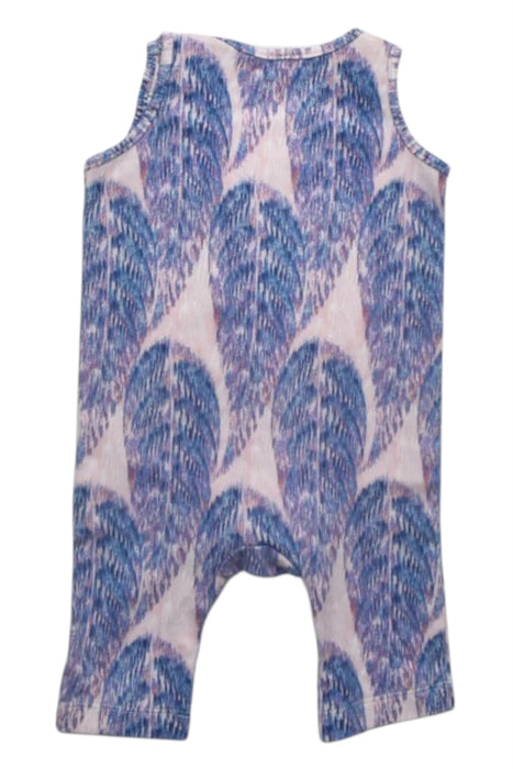 A Blue Sleeveless Rompers from Hunter + Boo in size 0-3M for girl. (Back View)