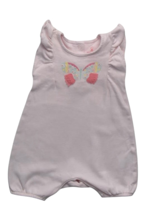 A Pink Sleeveless Rompers from Mothercare in size 0-3M for girl. (Front View)