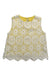 A Yellow Sleeveless Tops from Il Gufo in size 10Y for girl. (Front View)