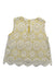 A Yellow Sleeveless Tops from Il Gufo in size 10Y for girl. (Back View)