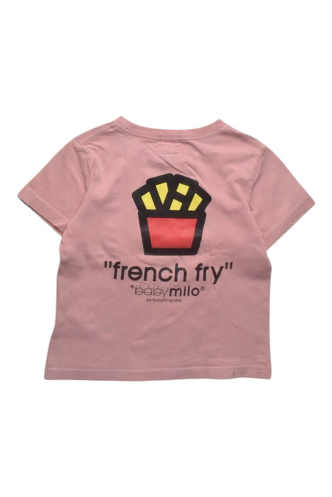A Pink Short Sleeve T Shirts from BAPE KIDS in size 2T for girl. (Back View)