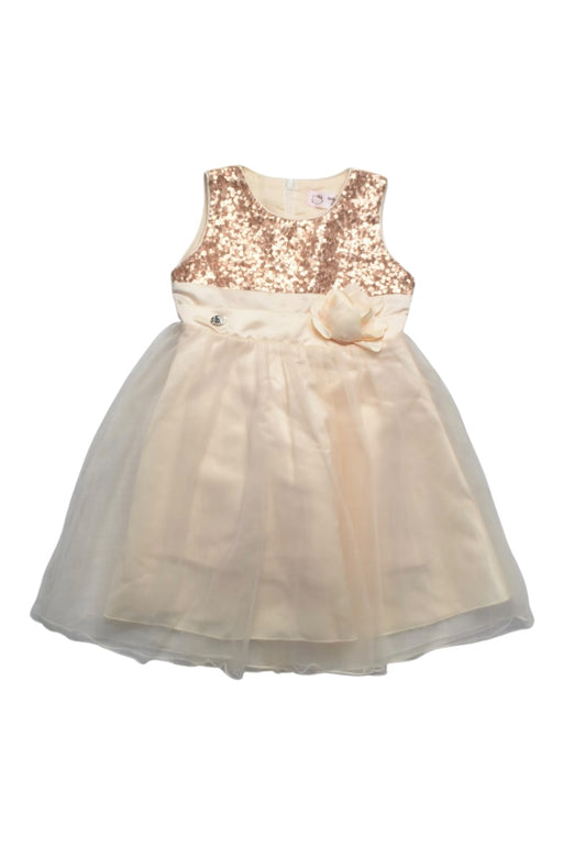 A Ivory Sleeveless Dresses from Hello Kitty in size 4T for girl. (Front View)