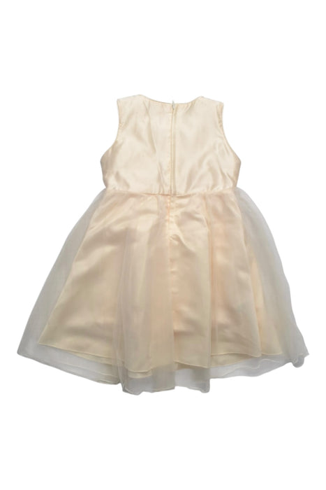 A Ivory Sleeveless Dresses from Hello Kitty in size 4T for girl. (Back View)