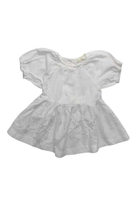 A White Short Sleeve Dresses from mini KLARRA in size 6-12M for girl. (Front View)