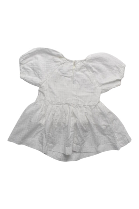 A White Short Sleeve Dresses from mini KLARRA in size 6-12M for girl. (Back View)