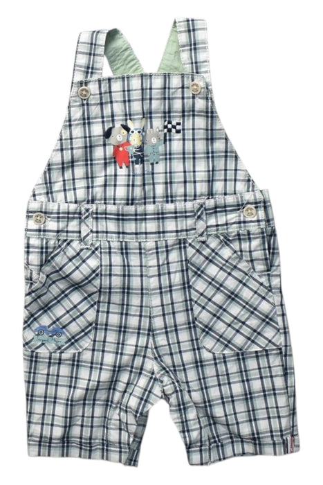 A Blue Overall Shorts from Sergent Major in size 3-6M for boy. (Front View)