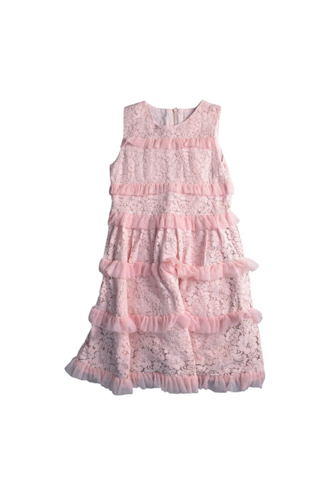 A Pink Sleeveless Dresses from Le Petit Society in size 10Y for girl. (Front View)
