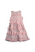 A Pink Sleeveless Dresses from Le Petit Society in size 10Y for girl. (Back View)