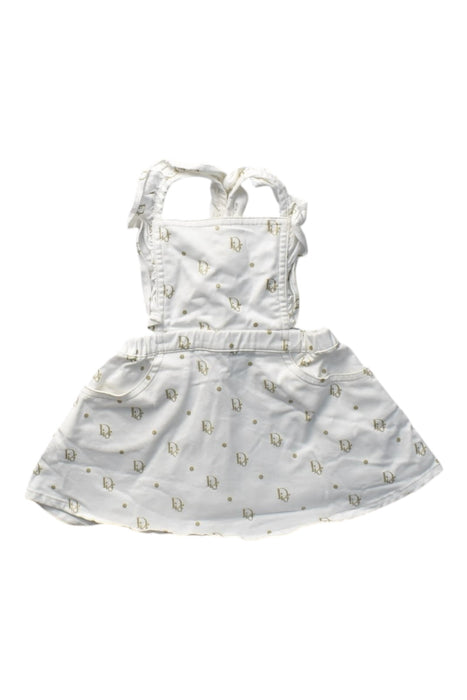 A White Overall Dresses from Dior in size 6-12M for girl. (Front View)