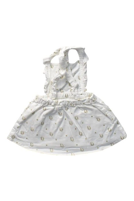 A White Overall Dresses from Dior in size 6-12M for girl. (Back View)