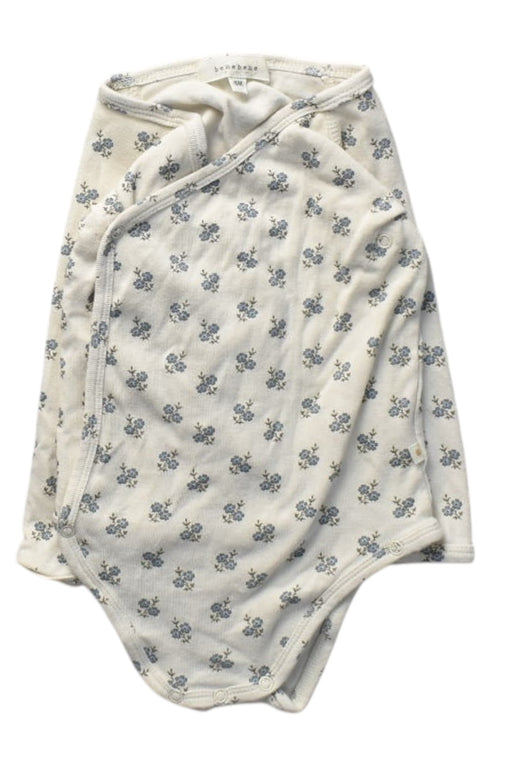 A White Long Sleeve Rompers from Benebene in size 3-6M for girl. (Front View)