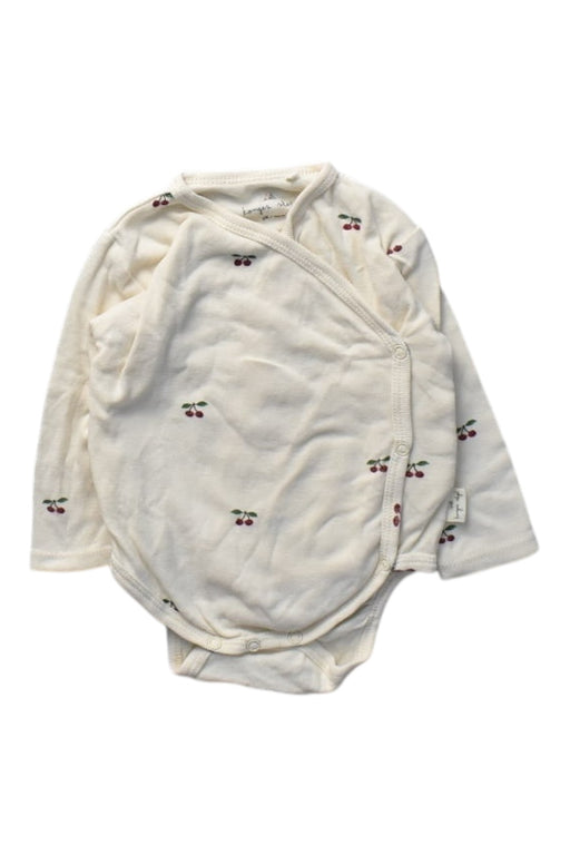A Ivory Long Sleeve Bodysuits from Konges Sløjd in size 0-3M for girl. (Front View)