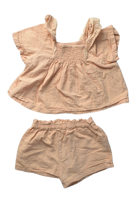A Peach Shorts Sets from Gingersnaps in size 18-24M for girl. (Back View)