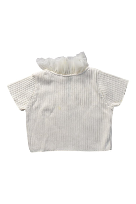 A White Short Sleeve Tops from Gingersnaps in size 18-24M for girl. (Front View)