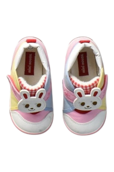 A Multicolour Sneakers from Miki House in size 2T for girl. (Back View)