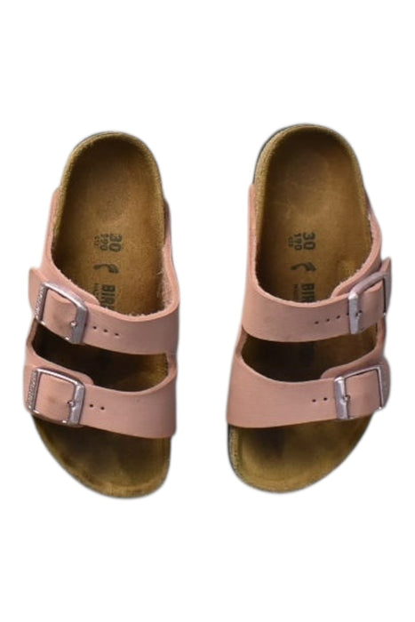 A Pink Sandals from Birkenstock in size 6T for girl. (Back View)
