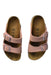 A Pink Sandals from Birkenstock in size 6T for girl. (Back View)