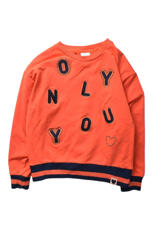 A Orange Crewneck Sweatshirts from Boboli in size 8Y for girl. (Front View)