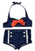A Navy Bikinis from Janie & Jack in size 6T for girl. (Front View)