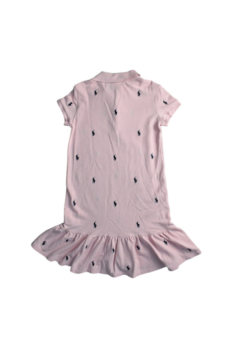 A Pink Short Sleeve Dresses from Polo Ralph Lauren in size 6T for girl. (Back View)
