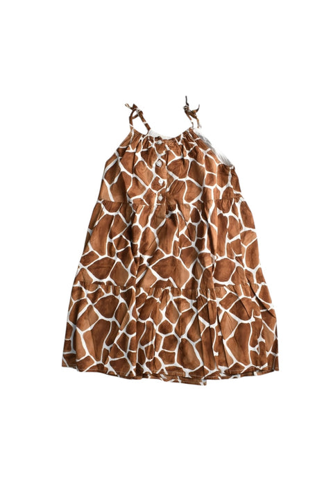 A Brown Sleeveless Dresses from Janie & Jack in size 6T for girl. (Front View)