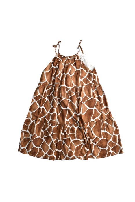 A Brown Sleeveless Dresses from Janie & Jack in size 6T for girl. (Back View)