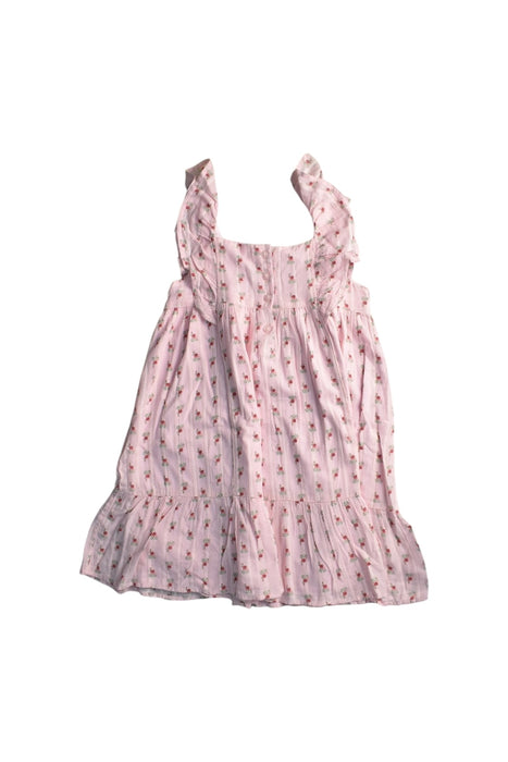 A Pink Sleeveless Dresses from Janie & Jack in size 6T for girl. (Back View)
