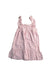 A Pink Sleeveless Dresses from Janie & Jack in size 6T for girl. (Back View)