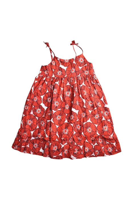 A Red Sleeveless Dresses from Janie & Jack in size 7Y for girl. (Front View)