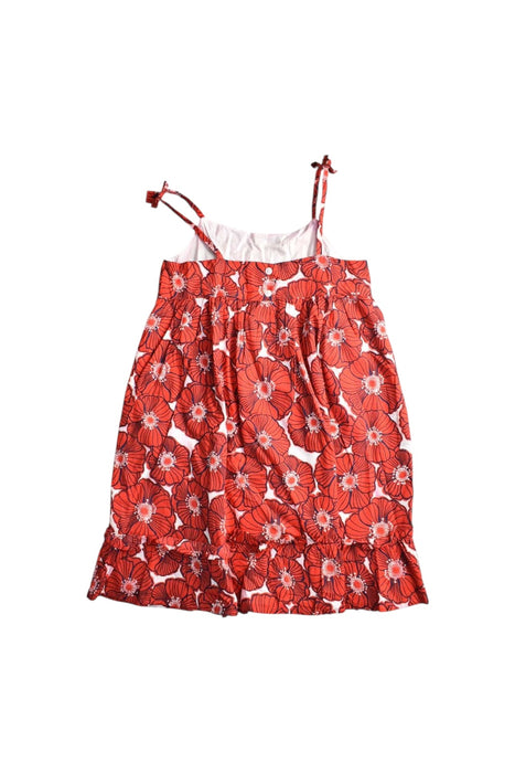 A Red Sleeveless Dresses from Janie & Jack in size 7Y for girl. (Back View)