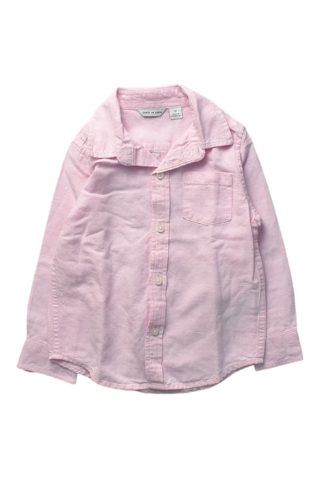 A Pink Long Sleeve Shirts from Janie & Jack in size 2T for boy. (Front View)